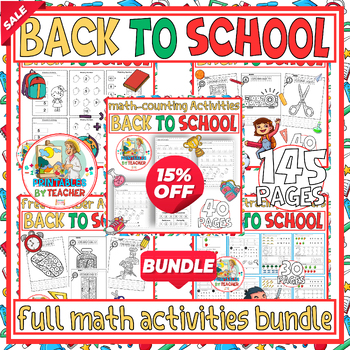 Preview of back to school activities math activities- full math and numbers activities