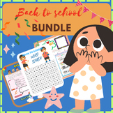 back to school bundle/all about me/word search/first week.