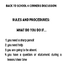back to school-rules and procedures/classroom community 4-