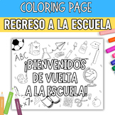 Spanish Back to school coloring page | regreso a la escuel