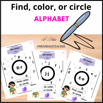 Preview of back to school with Interactive Letter Cards: Find, Color, or Circle!