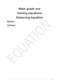 Preview of balancing equation