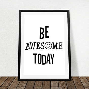 Preview of be awsome printable - for you poster -Typography design - ready to print