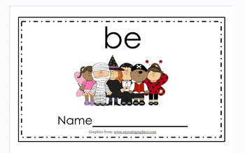Preview of be - sight word book (fill in the blank)