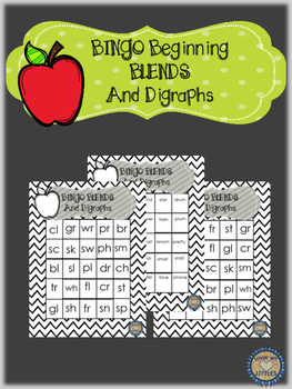 Preview of beginning blend and digraph bingo