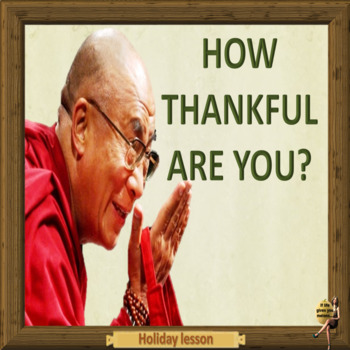 Preview of Thanksgiving –  How thankful are you? ESL  adult and kids conversation
