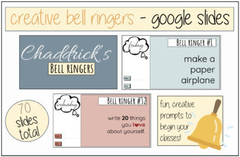 Preview of bell ringers - creative prompts for middle or high school students