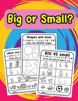 Kindergarten Worksheet 1 Big vs. Small Size comparison Which is