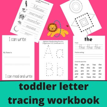 Preview of Big Letter Tracing For Preschoolers & Toddlers Pen Control Book Pre-writing