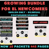 bilingual growing coloring bundle dual language Portuguese