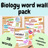 biology word wall cells organs organelles flashcards