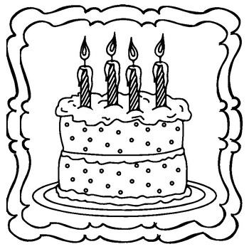 birthday cake Coloring Book : Easy and Fun birthday cake Colouring Book ...