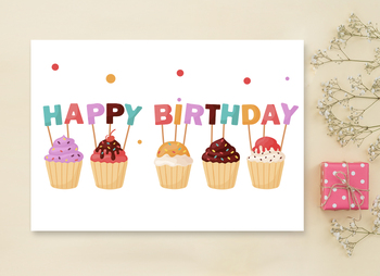 Preview of birthday card,Printable Card ,Party Time Birthday