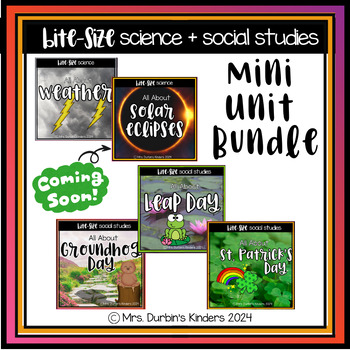 Preview of bite-size science + social studies Mini Unit Bundle