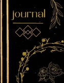 black and gold journal | 100 page | lined page