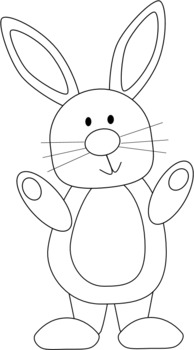 FREE black and white bunny clipart ~ Easter ~ rabbit ~ Spring ~ March