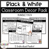 black and white classroom decorations