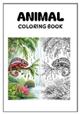 black and white minimalist animal coloring book