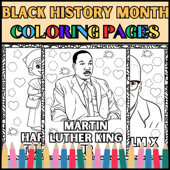 Preview of black history month Coloring Pages | black history month icons Coloring Book