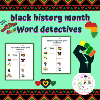 Preview of black history month Word detectives