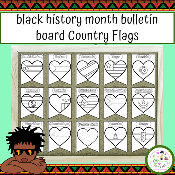 Preview of black history month bulletin board Coloring | African Country Flags