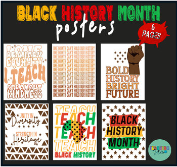Preview of black history month posters African American Heritage Celebration Wall Décor