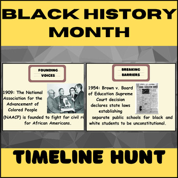 Preview of black history month timeline | timeline | timeline worksheets