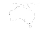 blank Australian map