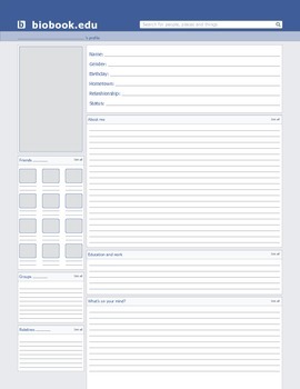 Preview of blank fake facebook page