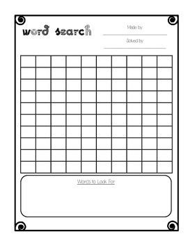 blank word search maker