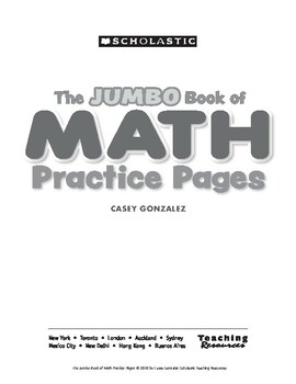 Preview of book of math practice and kids activites