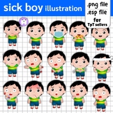 boy sick collection illustration Products for TpT sellers