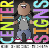 bright CHALK {melonheadz} - Classroom Decor: Center Signs 