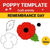 build your own poppy template for Remembrance Day, Memoria