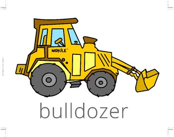 Preview of bulldozer poster - boy poster - kids poster -birthday poster- Ready to print