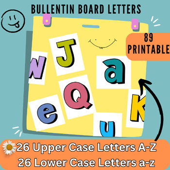 Preview of bullentin board letters,printable bulletin board letters,Numbers and Symbols