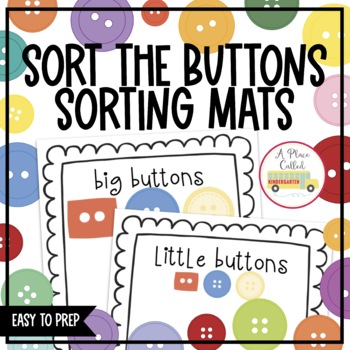Preview of Sorting Buttons By Attributes Mats For Sorting In Preschool and Kindergarten