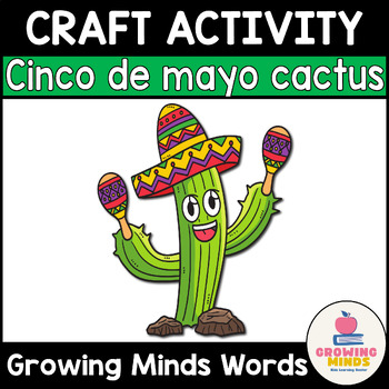 Preview of cactus Craft Activities themed Cinco De Mayo | May crat activity