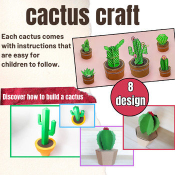 Preview of cactus craft ,Door Decor Activity,Hispanic heritage month activities