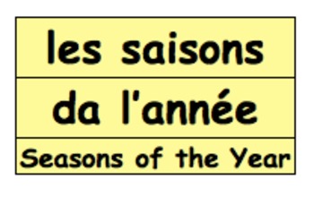 Preview of Days, Months & Seasons Calendar in 5 languages