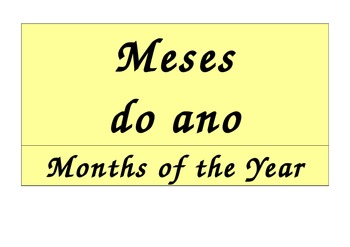 Preview of Months of the Year in Portuguese