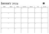 calendrier 2024 planning PDF