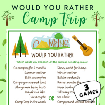 general] I have a new question, what would you rather be in, camp