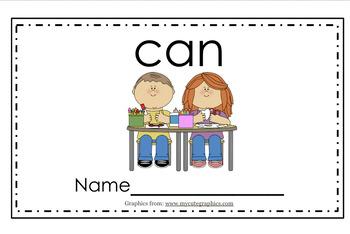 Preview of can - sight word book (fill in the blank)