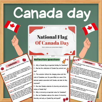 Preview of canada Day slideshow with Reflection questions