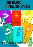 care bears character flash cards role play adjectives friendships