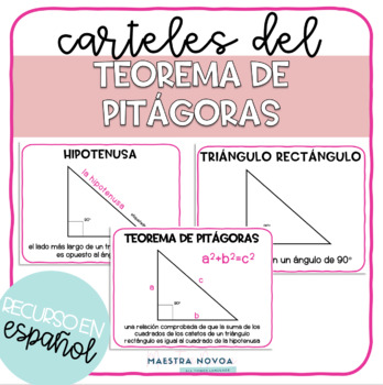 Preview of carteles del teorema de Pitágoras