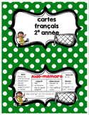 cartes à tâches 2e année français