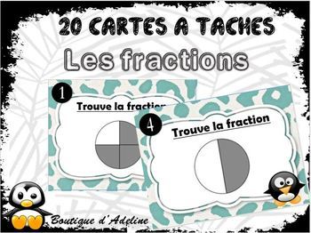 Preview of cartes à tâches: les fractions