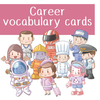 Preview of cartoon career vocabulary Flash cards